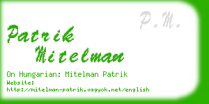 patrik mitelman business card